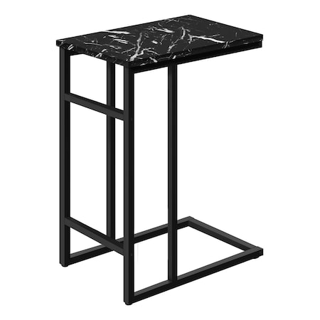 Monarch Specialties End Table, 18 W, 24 H, Particle Board, Metal, Black I 2174